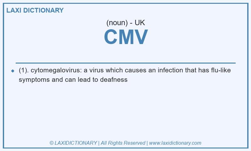Definition CMV in British English