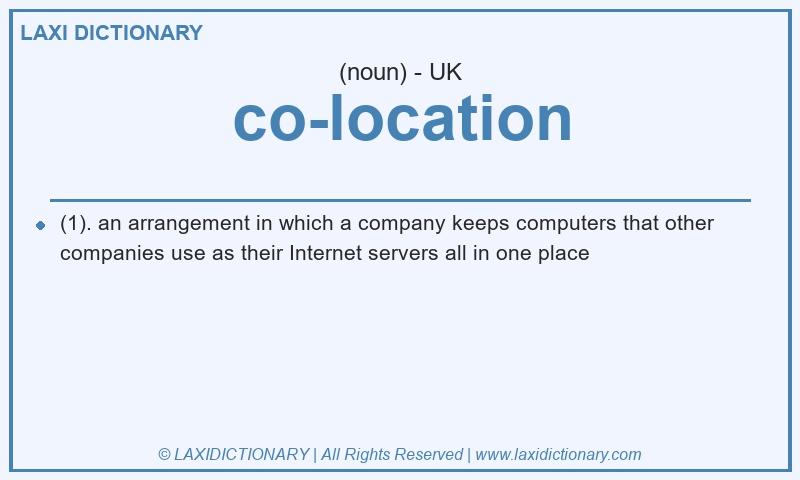 Definition co-location in British English