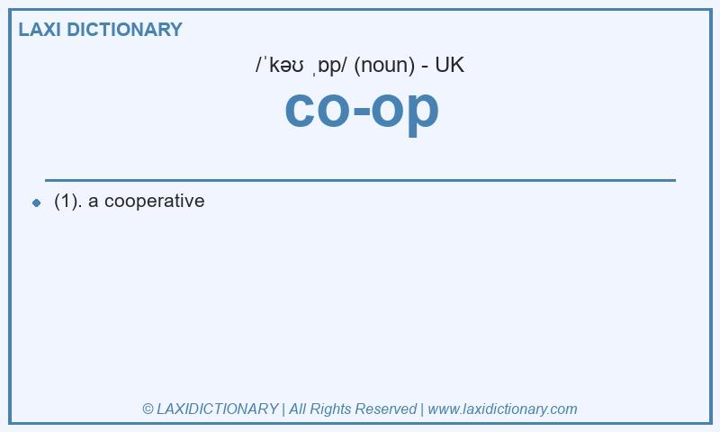 Definition co-op in British English