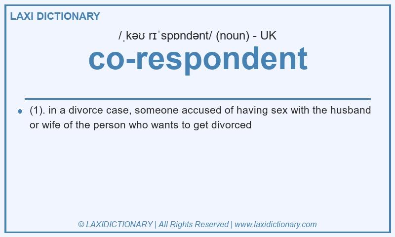 Definition co-respondent in British English