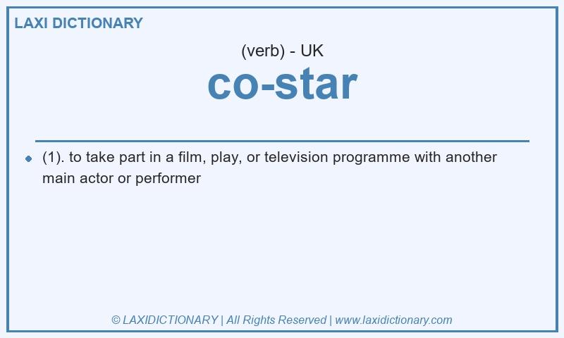 Definition co-star in British English