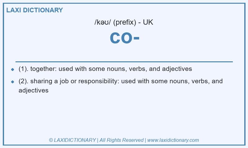 Definition co- in British English