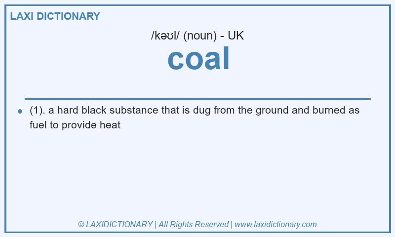 Definition coal in British English