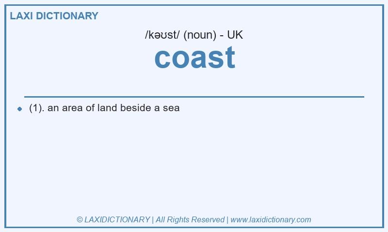Definition coast in British English