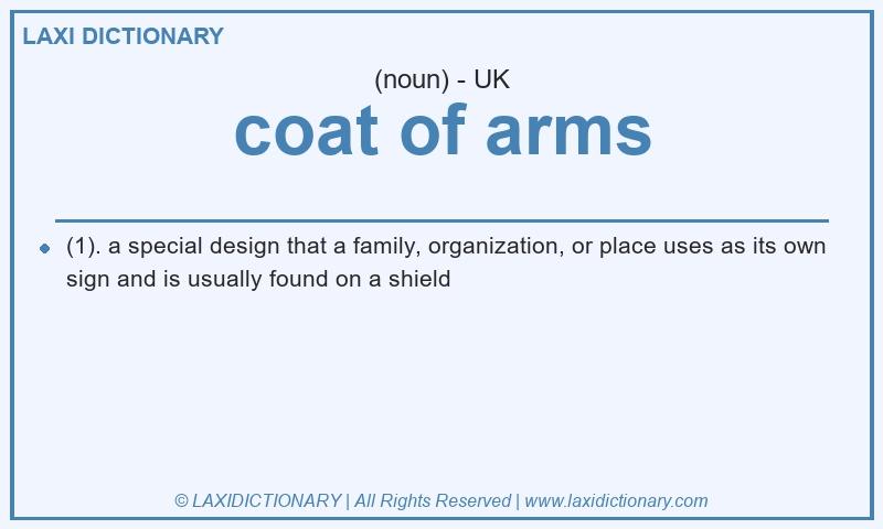 Definition coat of arms in British English