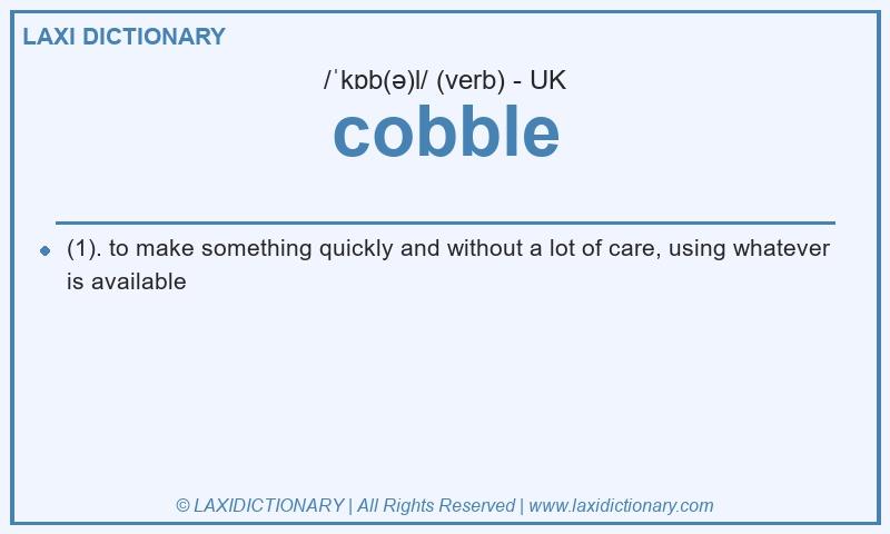 Definition cobble in British English