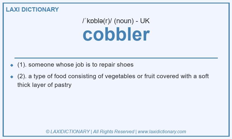 Definition cobbler in British English
