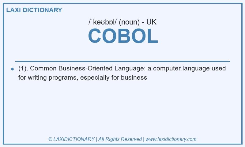 Definition COBOL in British English