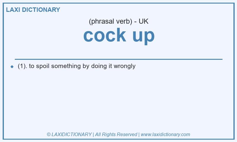 Definition cock up in British English
