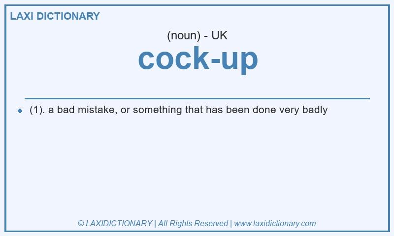 Definition cock-up in British English