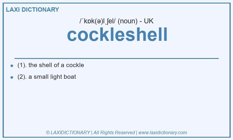 Definition cockleshell in British English