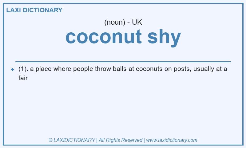 Definition coconut shy in British English