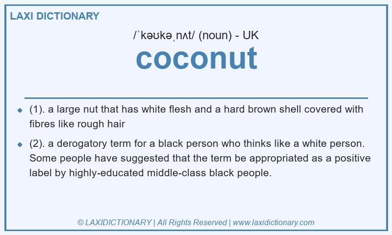 Definition coconut in British English