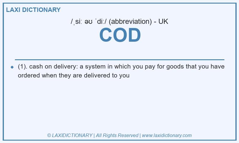 Definition COD in British English