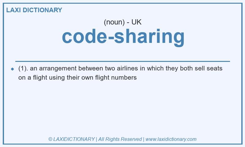 Definition code-sharing in British English