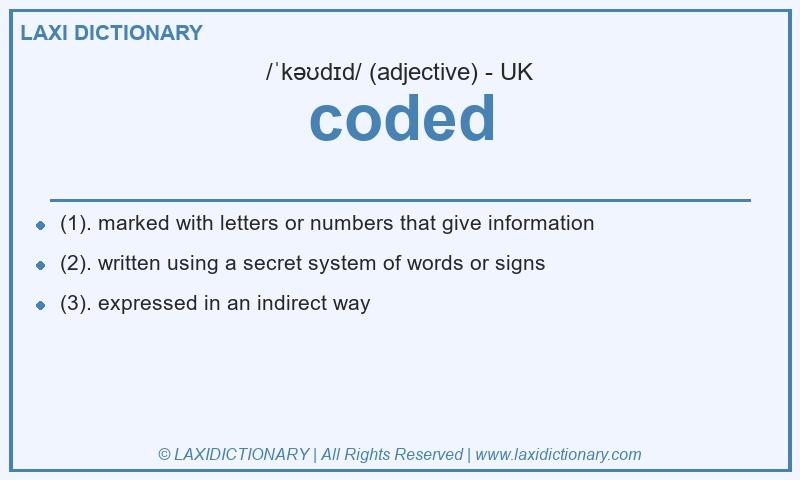 Definition coded in British English