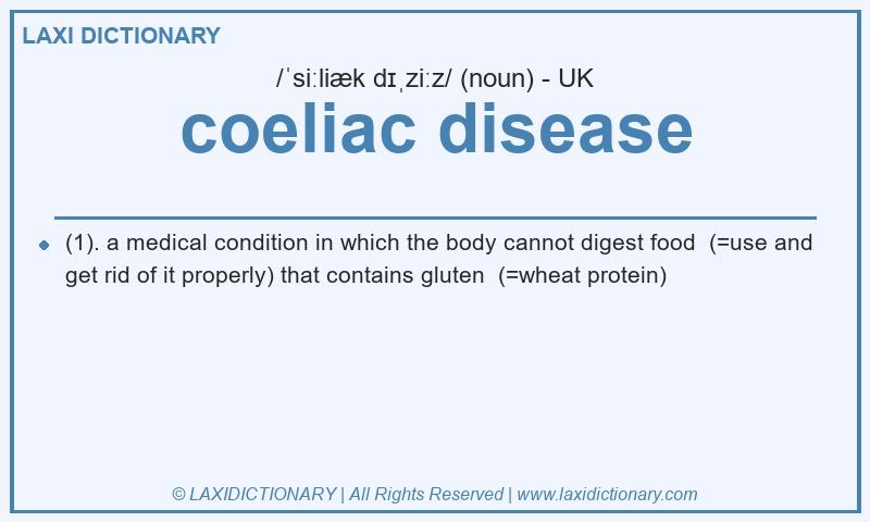 Definition coeliac disease in British English