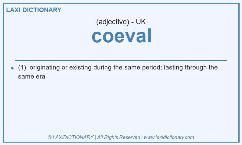 Definition coeval in British English