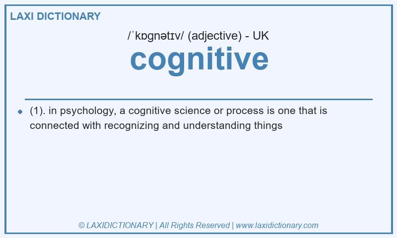 Definition cognitive in British English