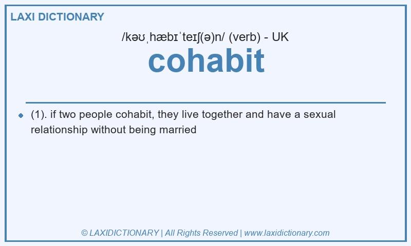 Definition cohabit in British English
