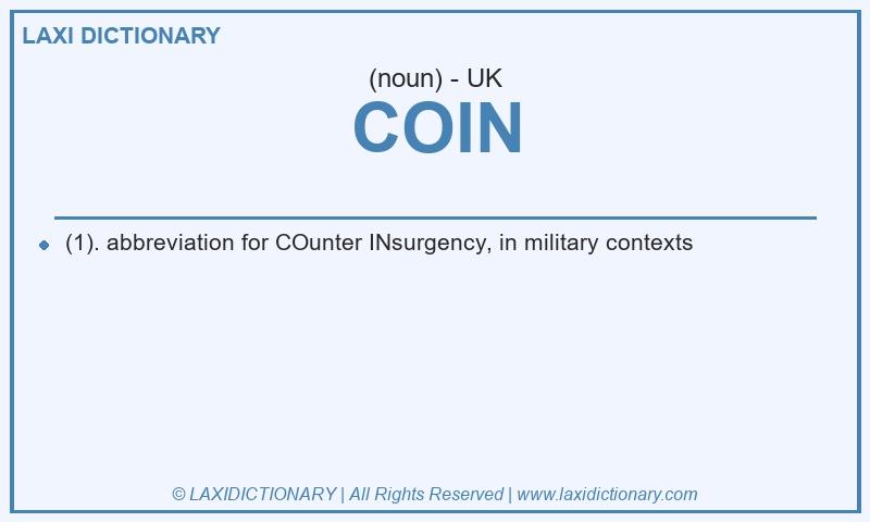 Definition COIN in British English
