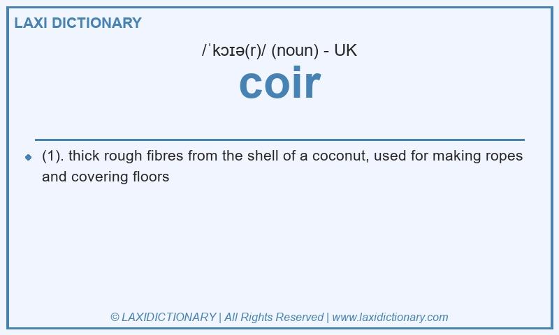 Definition coir in British English