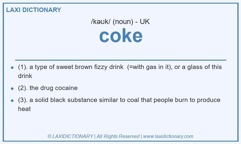 Definition coke in British English