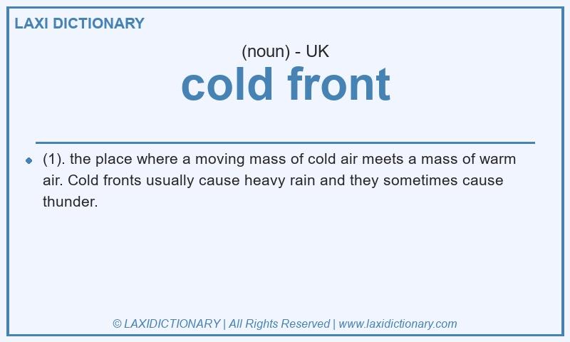 Definition cold front in British English