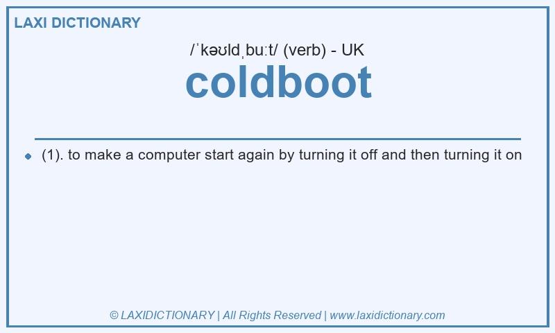 Definition coldboot in British English