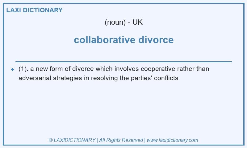 Definition collaborative divorce in British English