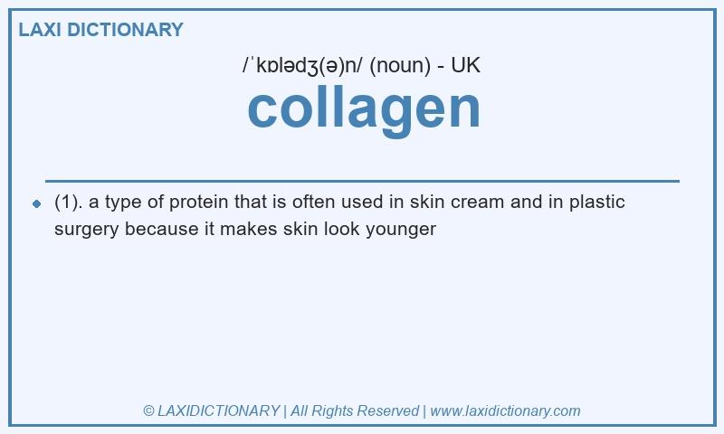 Definition collagen in British English