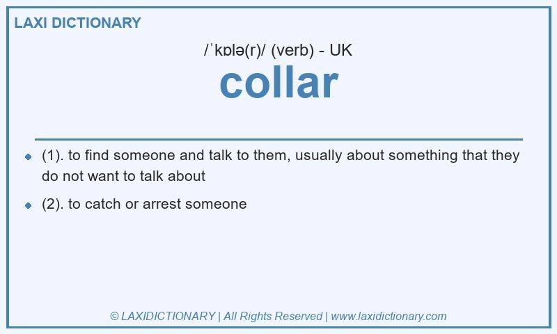 Definition collar in British English