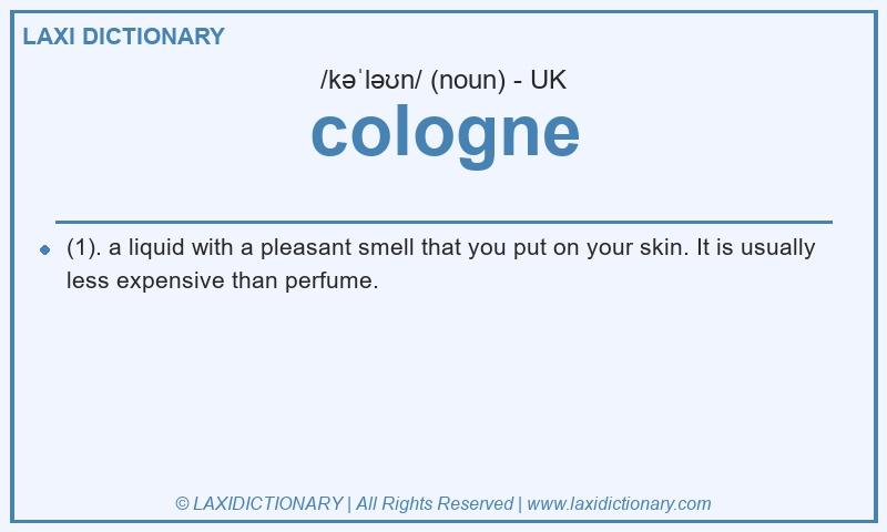 Definition cologne in British English