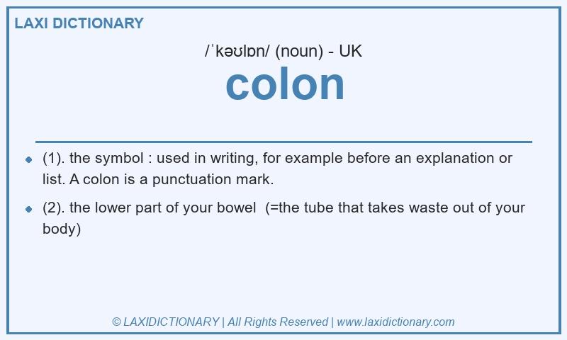 Definition colon in British English
