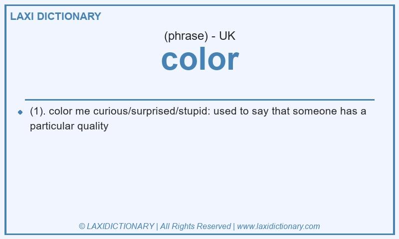 Definition color in British English