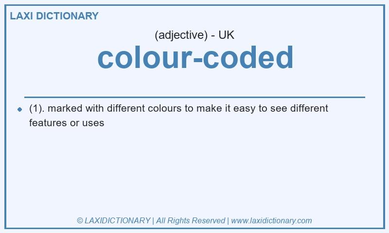 Definition colour-coded in British English