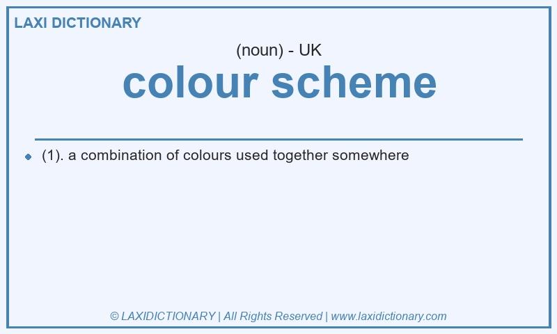 Definition colour scheme in British English