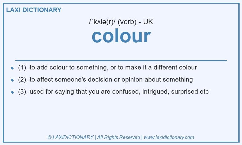 Definition colour in British English