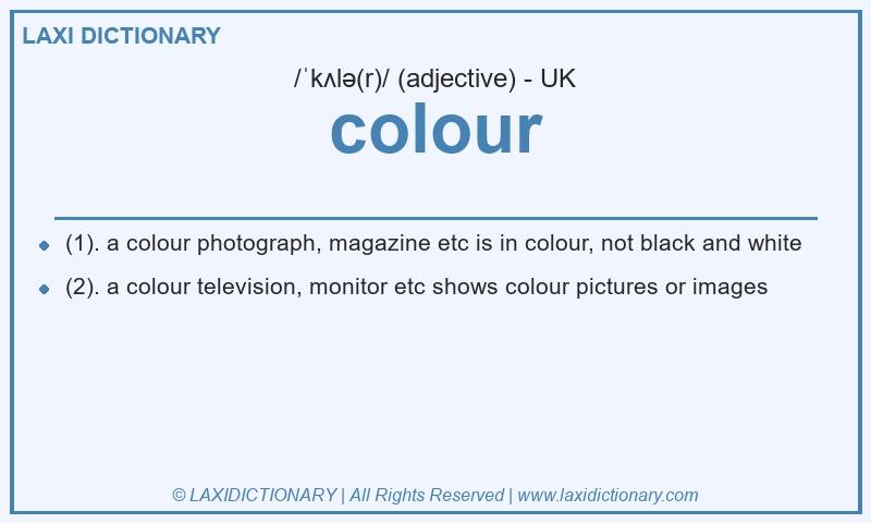 Definition colour in British English
