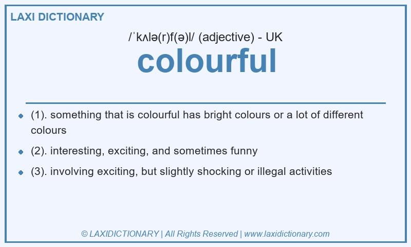 Definition colourful in British English