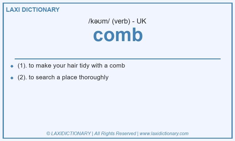 Definition comb in British English