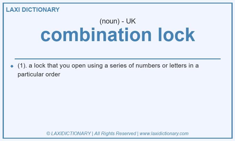 Definition combination lock in British English