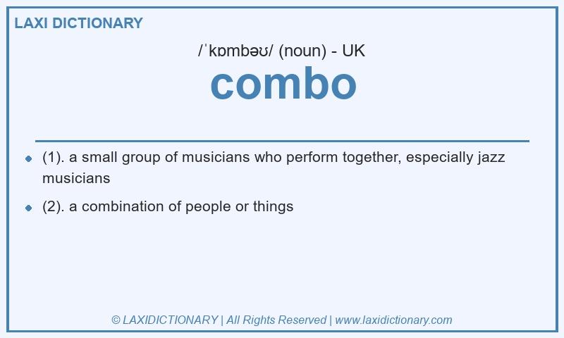 Definition combo in British English