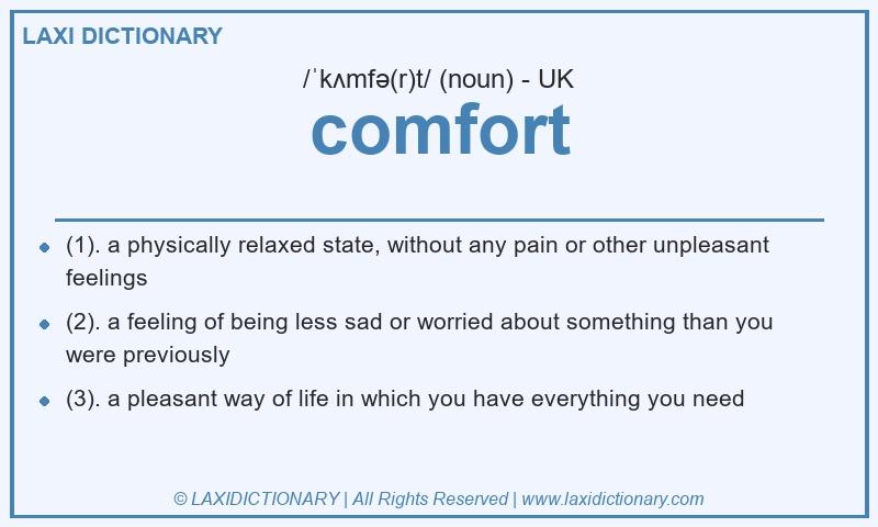 Definition comfort in British English