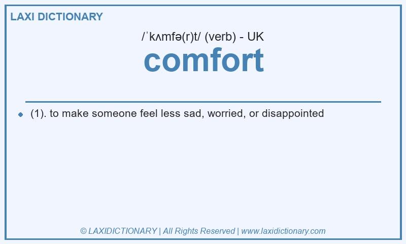 Definition comfort in British English
