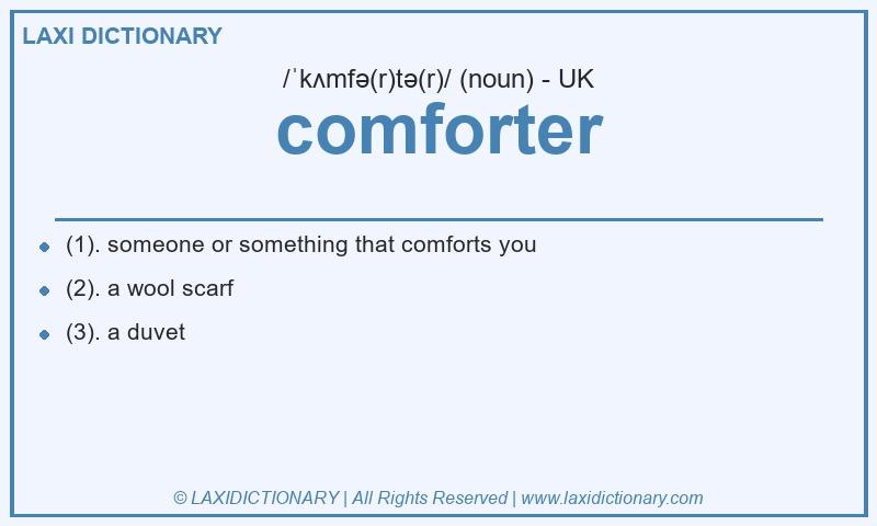 Definition comforter in British English