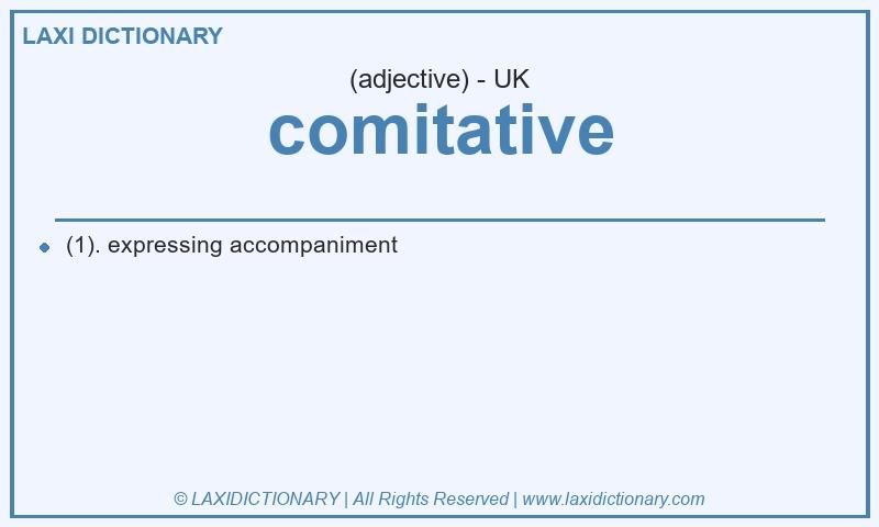 Definition comitative in British English