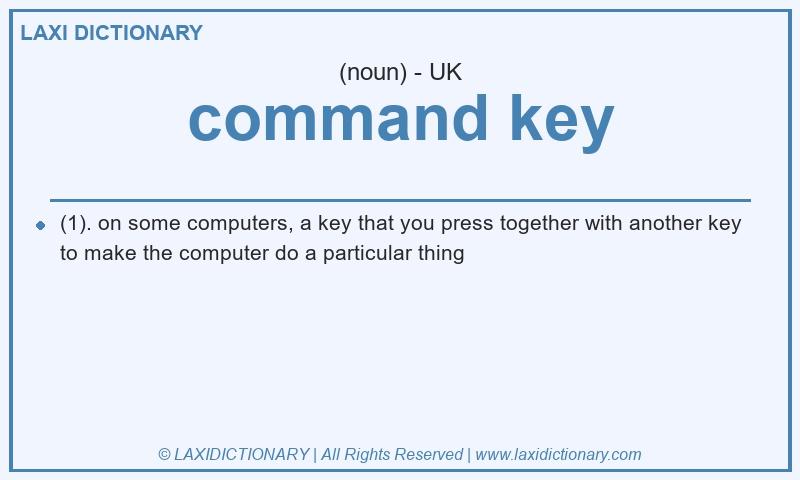 Definition command key in British English