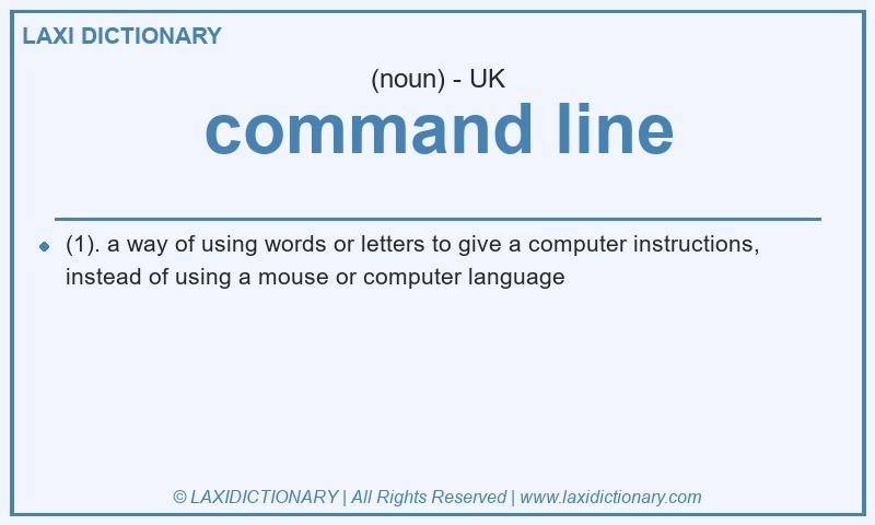 Definition command line in British English