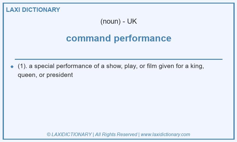 Definition command performance in British English